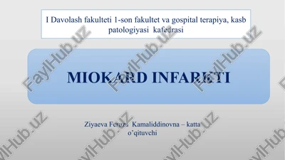 myocard infarkti — PPTX