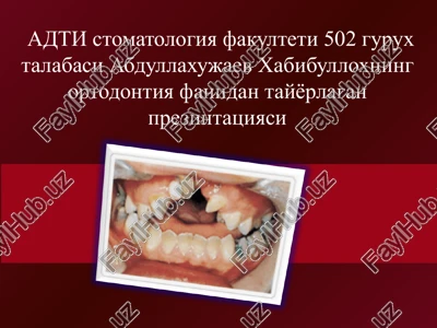 ortodontiya fani — PPTX