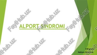 alport sindromi — PPTX