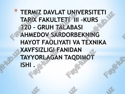 zaxarlanish va uning turlari — PPTX