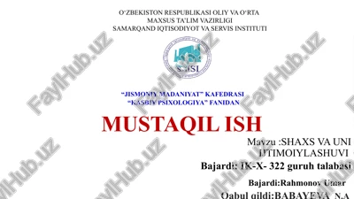 kasbiy psixologiya — PPTX