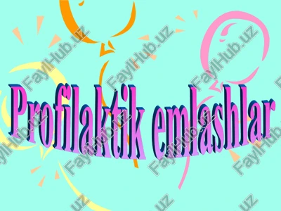 profilaktik emlashlar — PPT