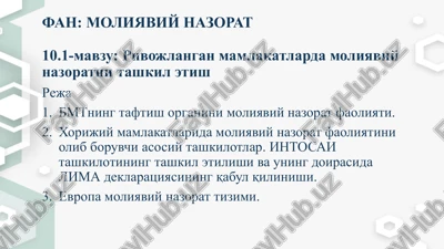 moliyaviy nazorat — PPTX