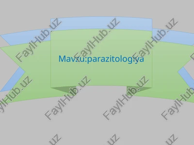parazitologiya — PPTX