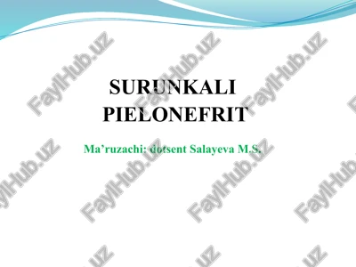 surunkali pielonefrit — PPTX