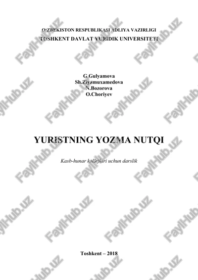 yuristning yozma nutqi — DOCX