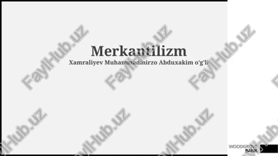 merkantilizm — PPTX