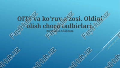 profilaktika choralari: gigiena — PPTX
