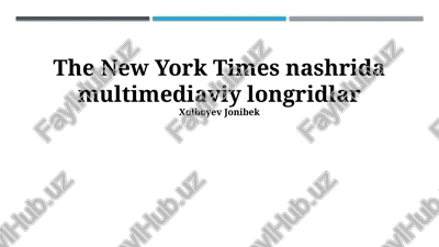 the new york times multimedia longridlar — PPTX