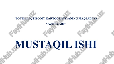 sotsial iqtisodiy kartografiya — PPTX