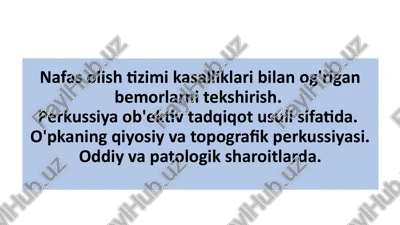 nafas olish tizimi kasalliklari — PPTX