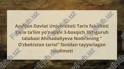 o’zbekiston tarixi — PPTX