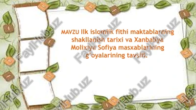 islomlik fithi — PPTX