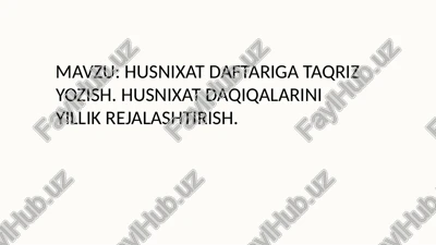 husnixat daftari — PPTX