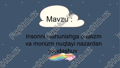 dualizm va monizm — PPTX