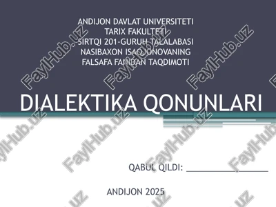 dialektika qonunlari — PPTX