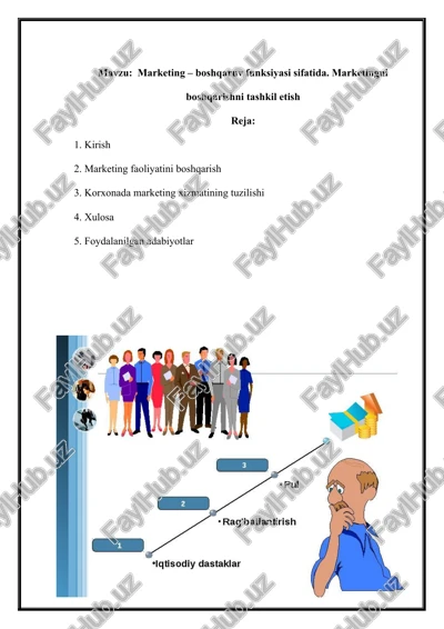 marketing – boshqaruv funksiyasi sifatida — DOCX