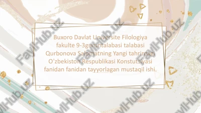 konstitutsiyaviy asoslar va tizim — PPTX