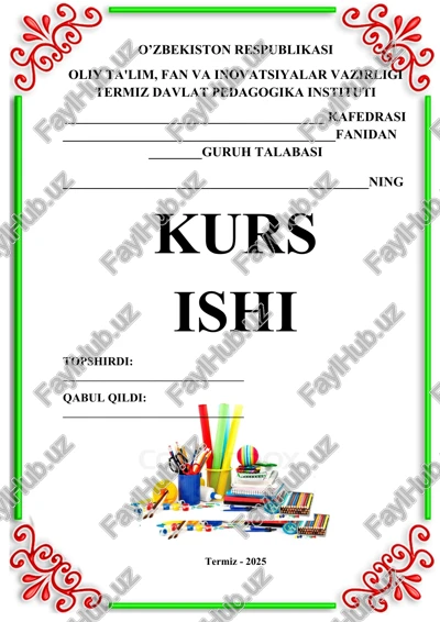 ilmiy-ijodiy ishlarning o'qitish — DOCX