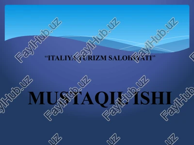 italiya turizm salohiyati — PPTX