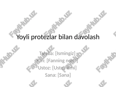 yoyli protezlar — PPTX