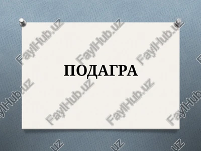 podagra — PPT