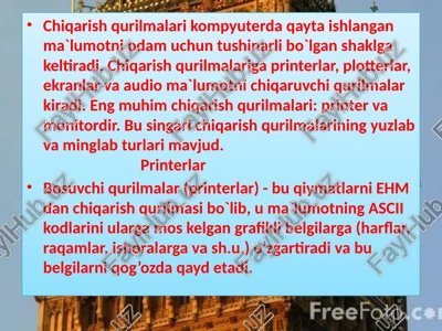 chiqarish qurilmalari — PPTX