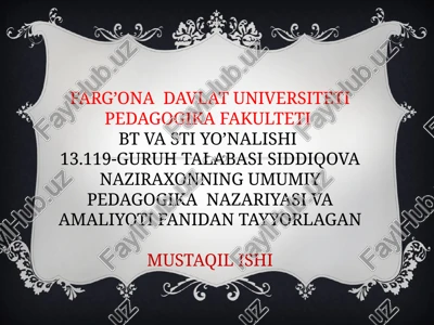 is'hoqxon ibrat — PPT