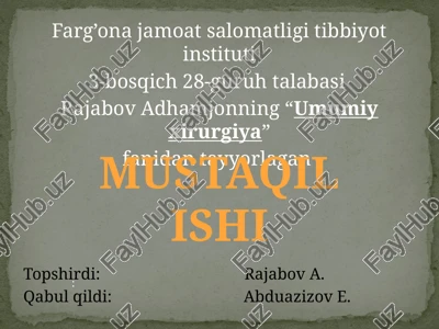 umumiy xirurgiya — PPTX