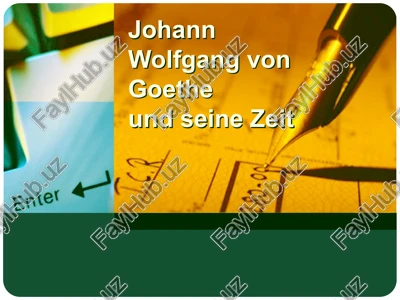 johann wolfgang von goetheund seine zeit — PPT