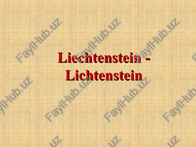 liechtenstein-lichtenstein — PPT