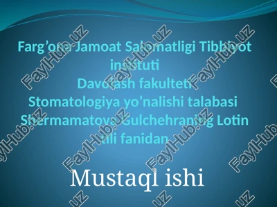 lotin terminologiyasining asoschilari — PPTX