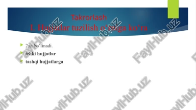 hujjatlar tuzilishi — PPTX