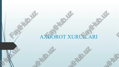 axborot xurujlari — PPTX