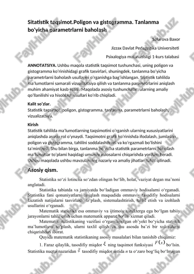 statistik taqsimot — DOCX