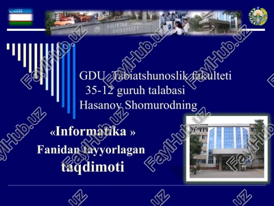 informatika fanining vujudga kelishi tarixi va hozirgi kundagi o`rni — PPT
