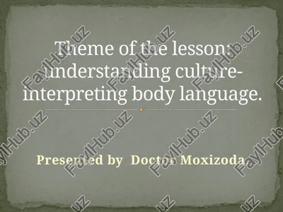 body language interpretation — PPTX