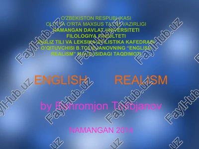 english realism — PPT