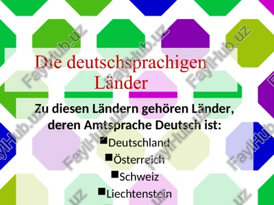 die deutschsprachigen länder — PPTX