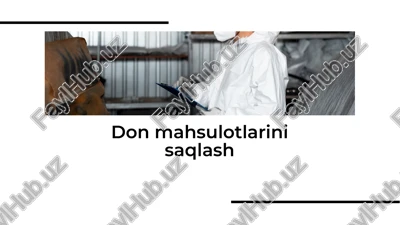 don mahsulotlarini saqlash — PDF
