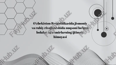 jismoniy va ruhiy rivojlanishida nuqsoni boʻlgan bolalar tushunchasi va tasnifi — PPTX