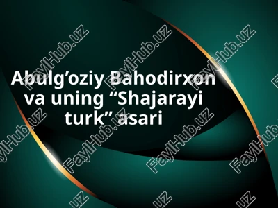 shajarayi turk — PPTX