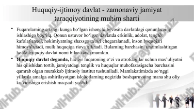 huquqiy-ijtimoy davlat — PPTX