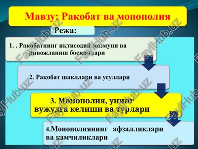 raqobatchilik muxiti — PPTX