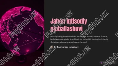 jahon iqtisodiy globallashuvi — PDF