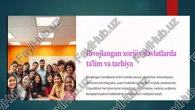 ta'lim tizimiga investitsiyalar: maqsadlar va natijalar — PPTX
