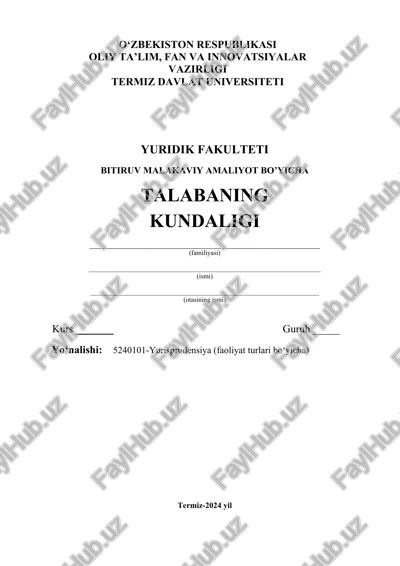 yuridik ta'lim muassalari — DOC