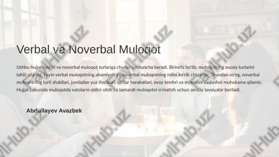verbal va noverbal muloqot — PPTX