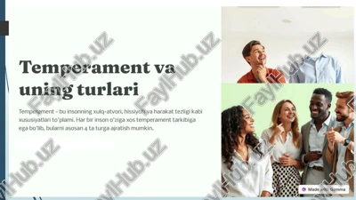 temperament tushunchasi va xususiyatlari — PPTX