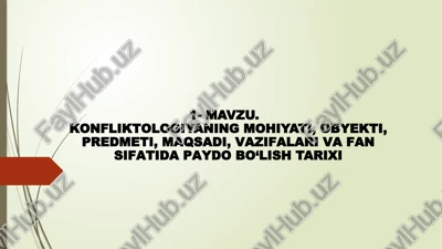 pedagogik konfliktalogiya — PPTX